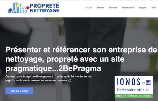création de site internet propreté, entreprise de nettoyage